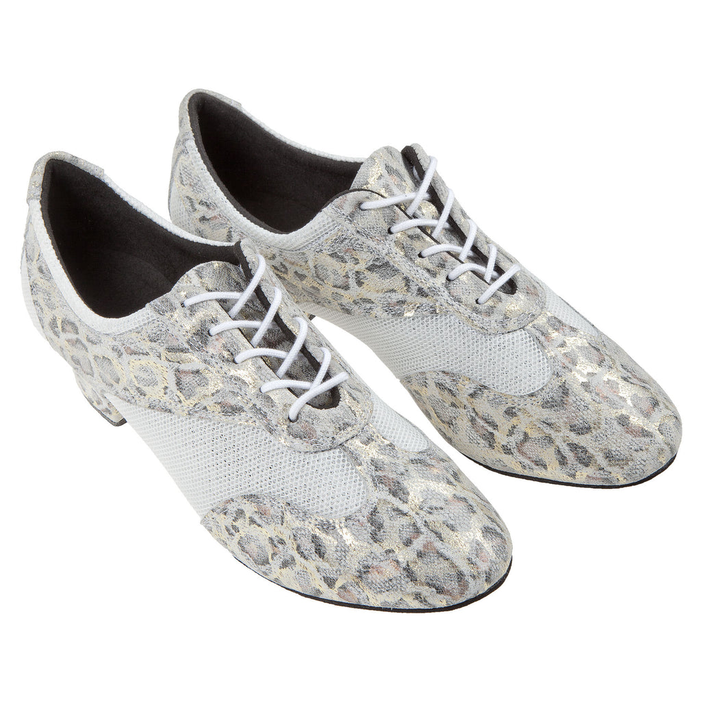 188-134-607 Diamant VarioPro HYBRID-Sohle Trainings-Tanzschuhe Damen Schneeleopard Gold