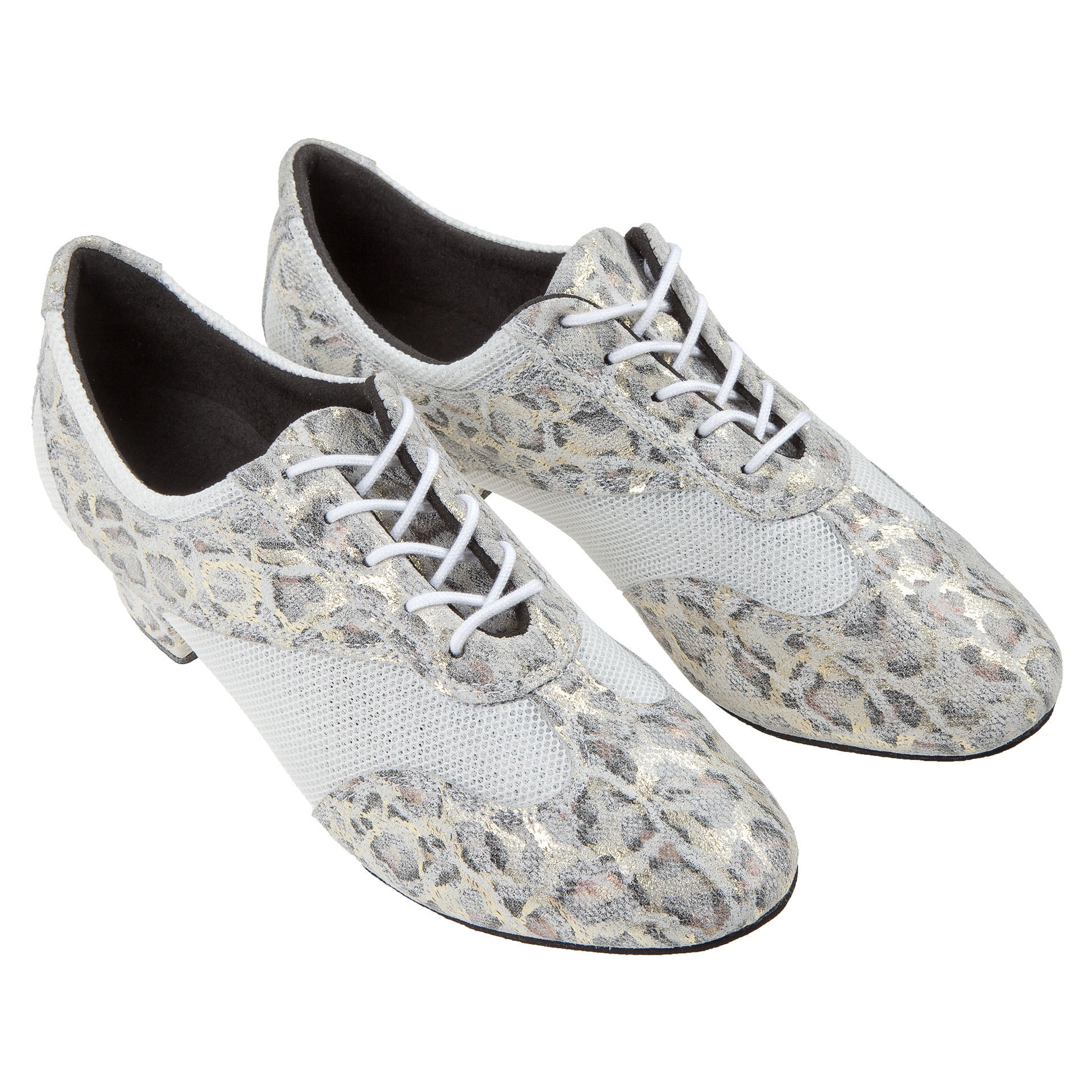 188-134-607 Diamant VarioPro HYBRID-Sohle Trainings-Tanzschuhe Damen Schneeleopard Gold