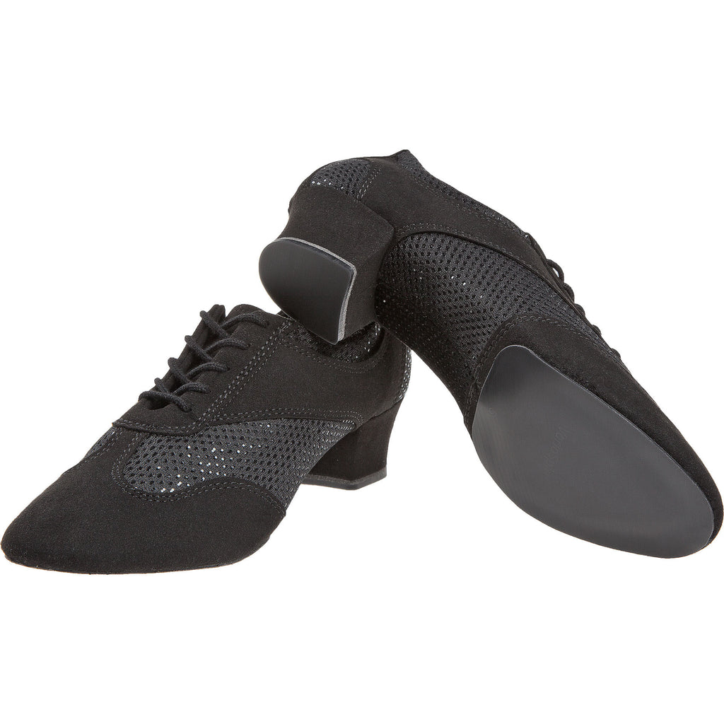 Diamant VarioPro V-SPIN Trainings-Tanzschuhe Damen Schwarz Glitter - VarioSpin-Sohle | Made in Germany
