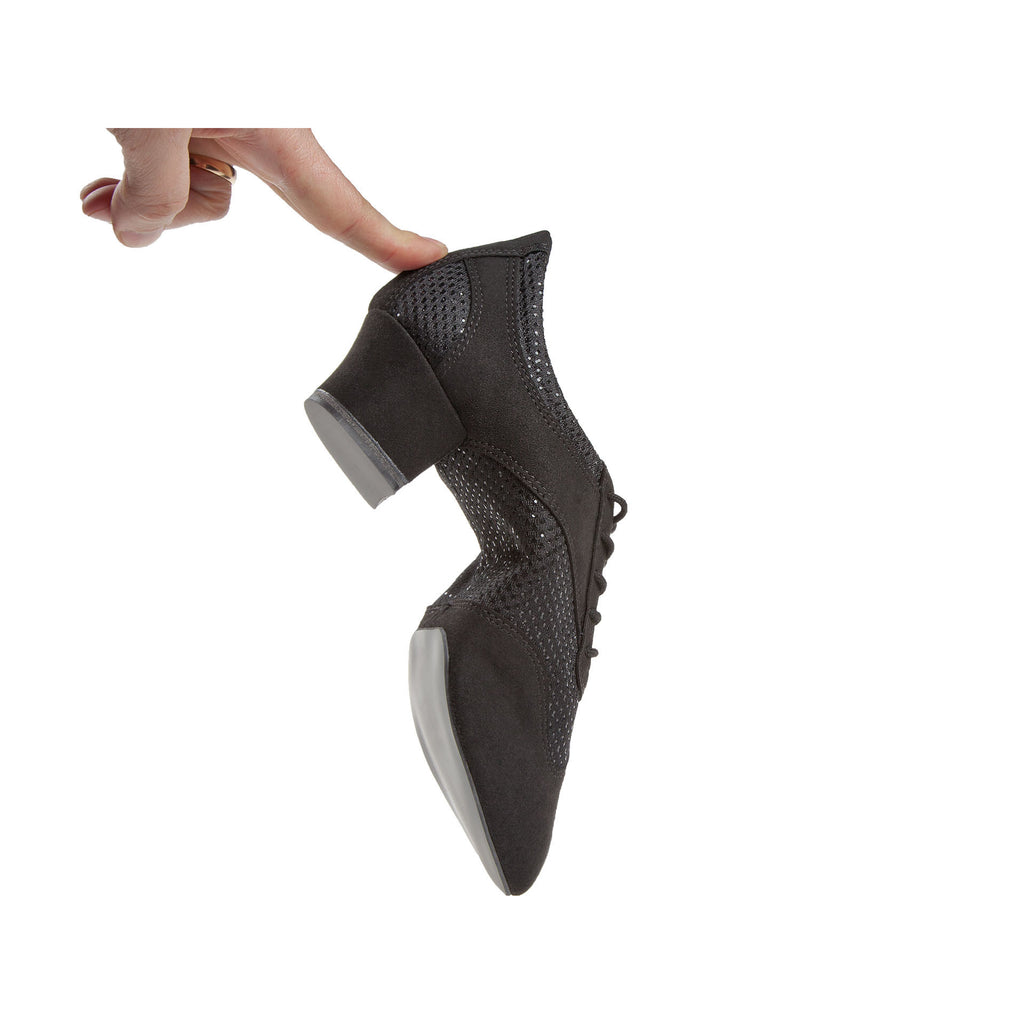 Diamant VarioPro V-SPIN Trainings-Tanzschuhe Damen Schwarz Glitter - VarioSpin-Sohle | Made in Germany