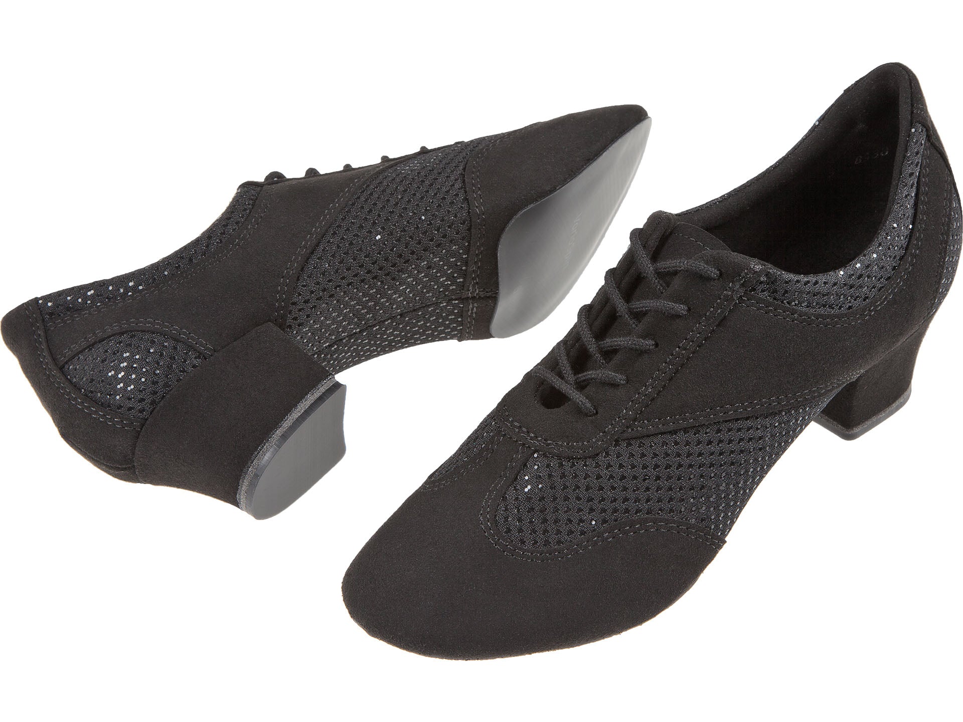Diamant VarioPro V-SPIN Trainings-Tanzschuhe Damen Schwarz Glitter - VarioSpin-Sohle | Made in Germany