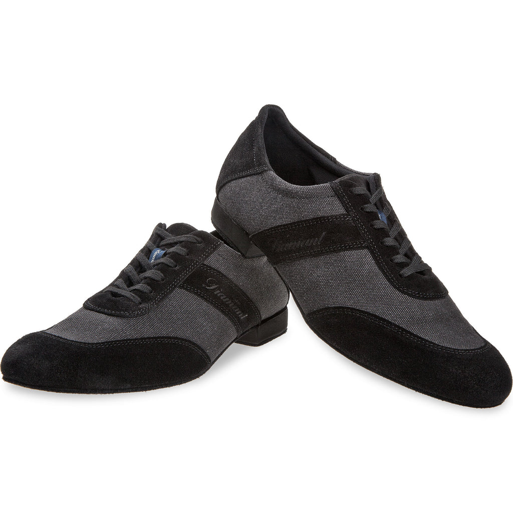 Trainings-Tanzschuhe Herren Schwarz Velourleder Mesh - Diamant