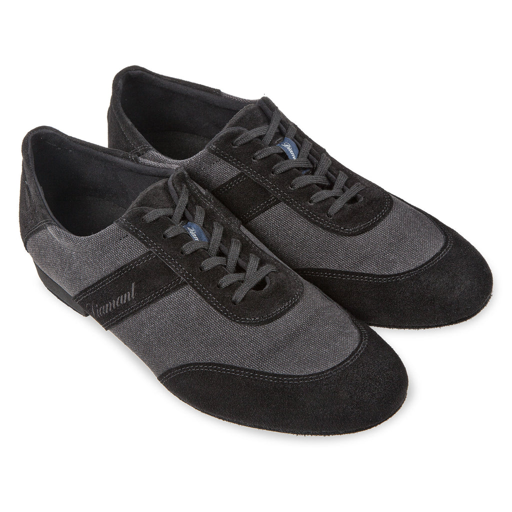 Trainings-Tanzschuhe Herren Schwarz Velourleder Mesh - Diamant