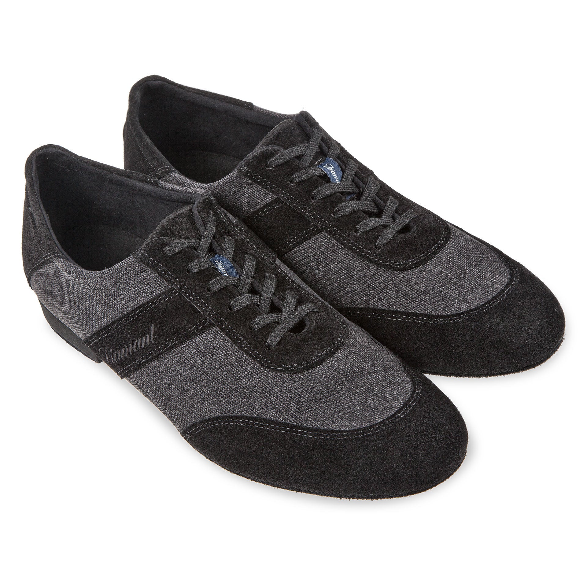 Trainings-Tanzschuhe Herren Schwarz Velourleder Mesh - Diamant