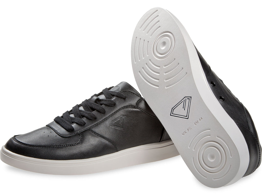 Diamant BEAT Tanzsneaker Schwarz Weiß Seitenansicht Echtleder