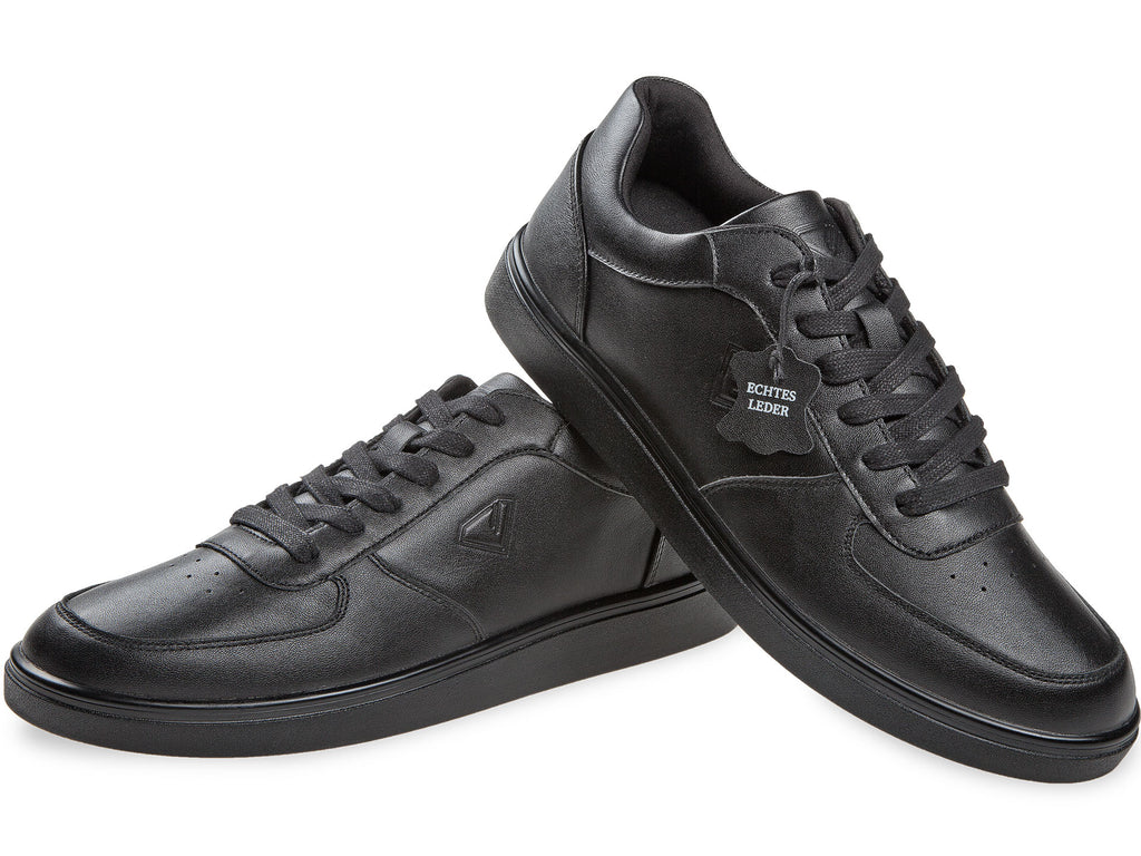 Diamant Tanzschuhe Schwarze Leder Sneaker SpinPoint Sohle 212-503-630B EAT für Damen und Herren 