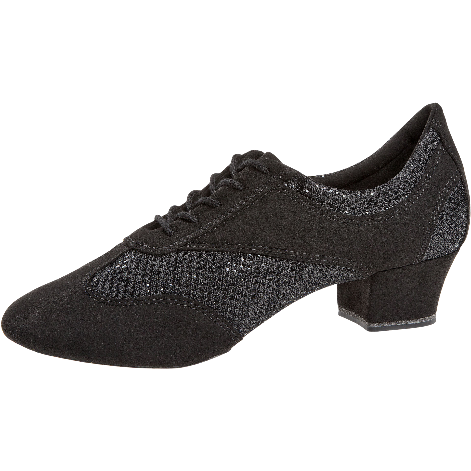 Diamant VarioPro V-SPIN Trainings-Tanzschuhe Damen Schwarz Glitter - VarioSpin-Sohle | Made in Germany