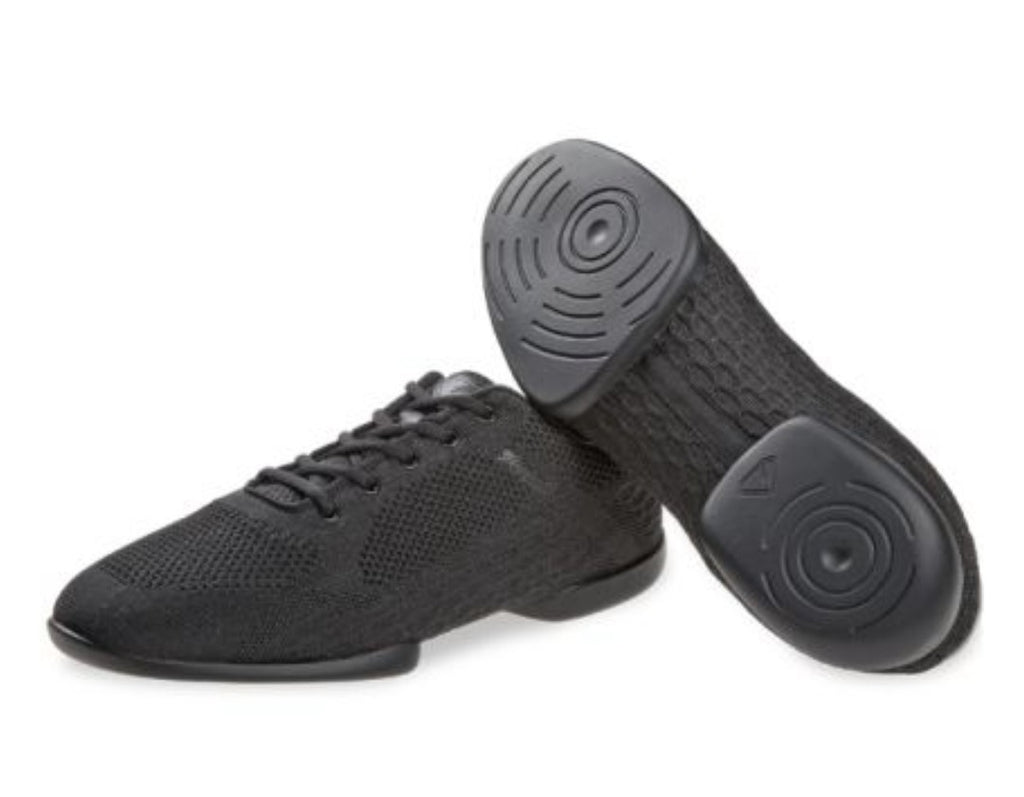 Diamant TUNE Tanzsneaker Schwarz Seitenansicht veganes Material