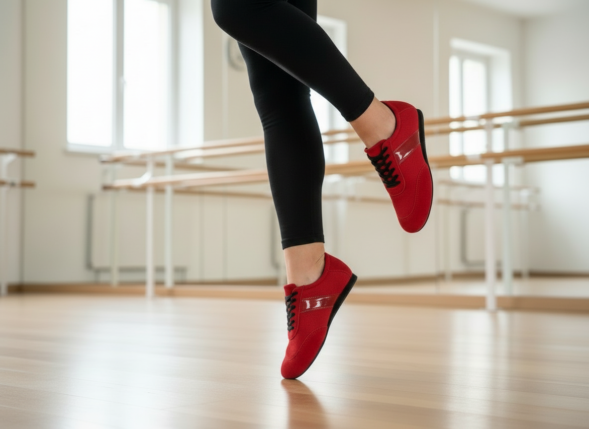 Rote Tanzsneaker - Zentriert